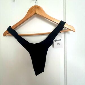 Fused Hawaii NWT Black Brazil Cut Bikini Bottom XXL